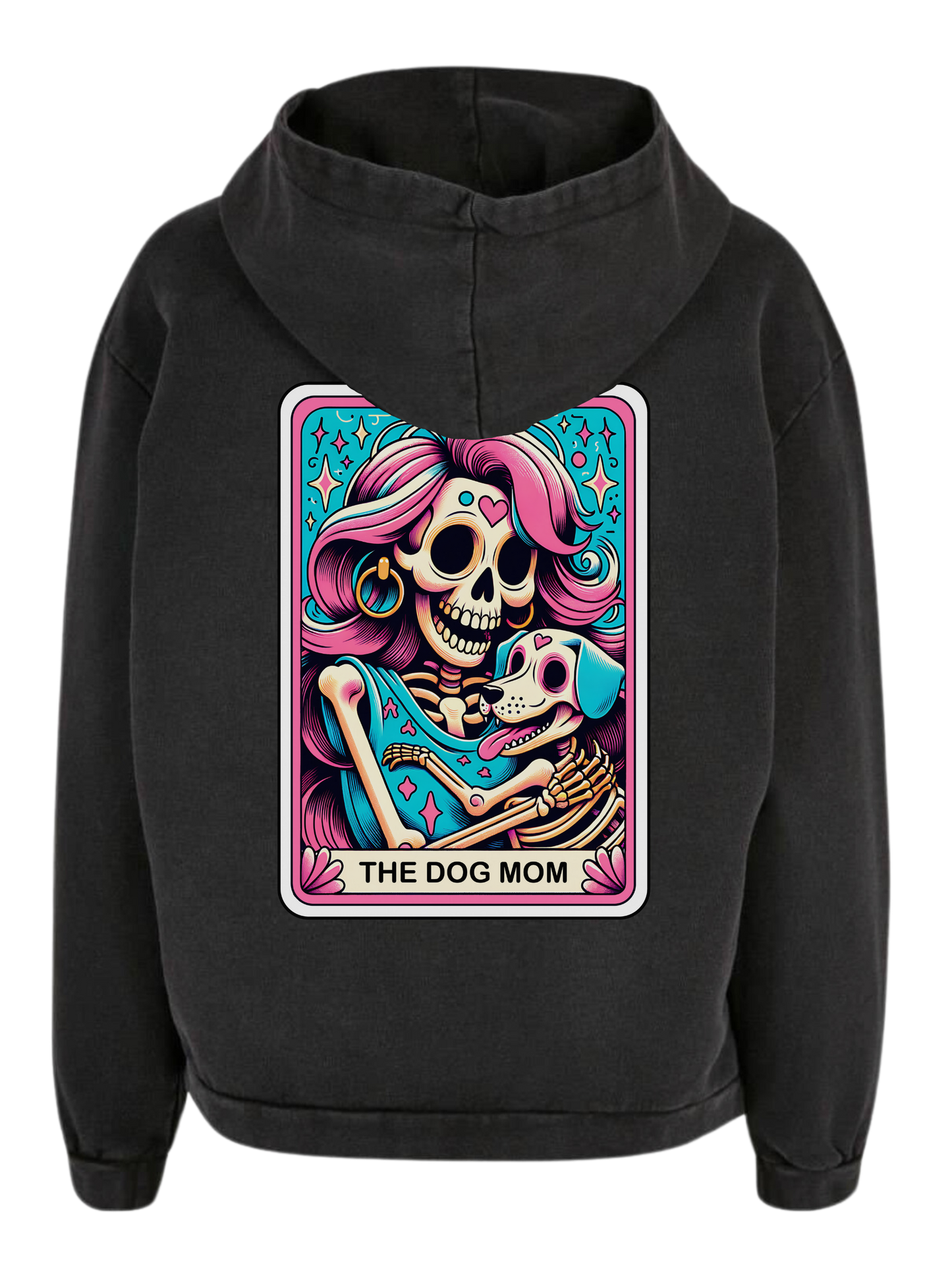 Ladies´ Acid Washed Oversize Hoodie "DIA DE LOS MUERTOS"