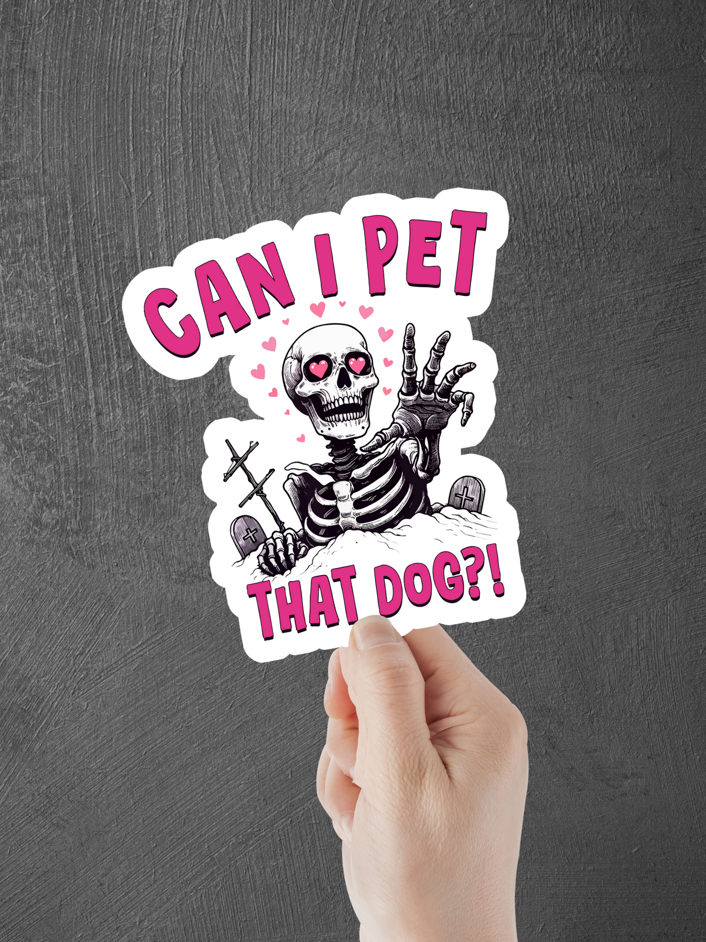 Sticker "CAN I PET THAT DOG"