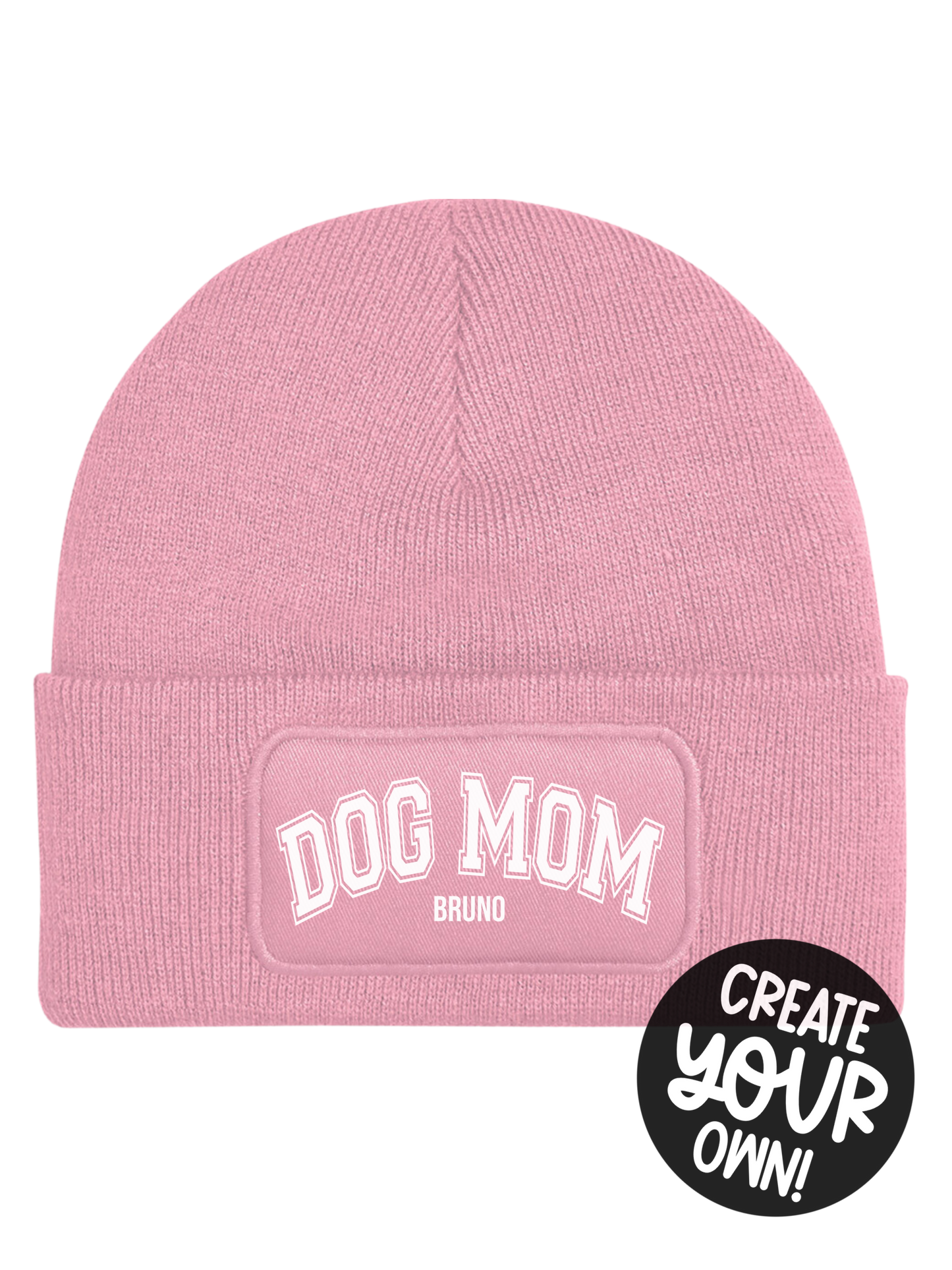 Beanie "COLLEGE DOG MOM" personalisiert