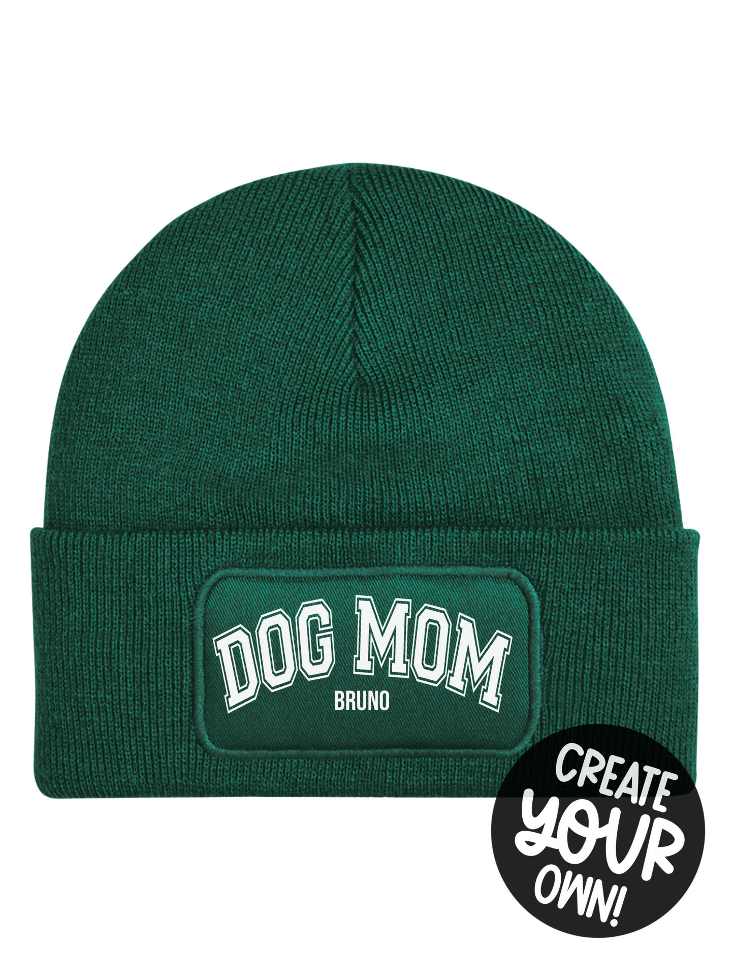 Beanie "COLLEGE DOG MOM" personalisiert