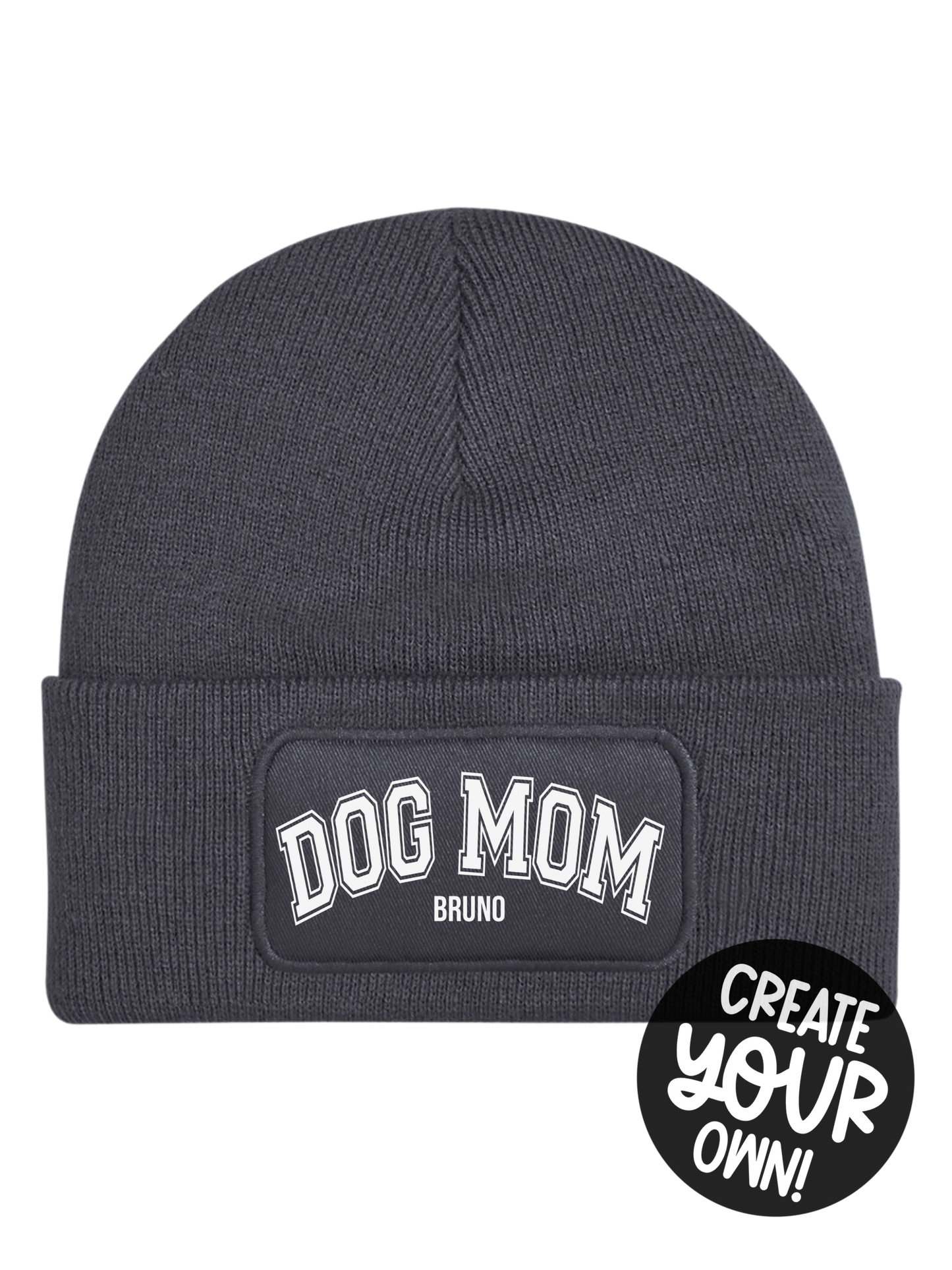 Beanie "COLLEGE DOG MOM" personalisiert