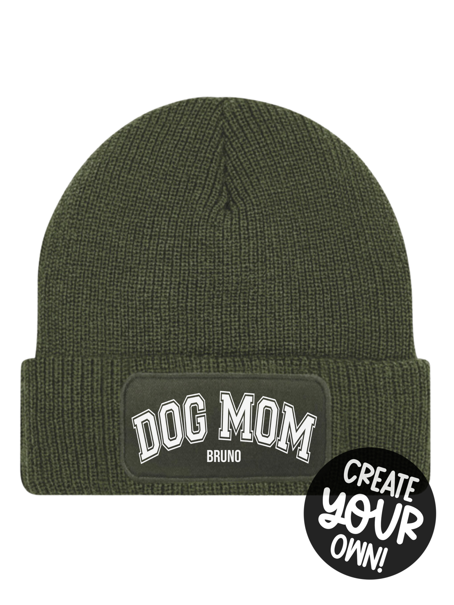 Beanie "COLLEGE DOG MOM" personalisiert