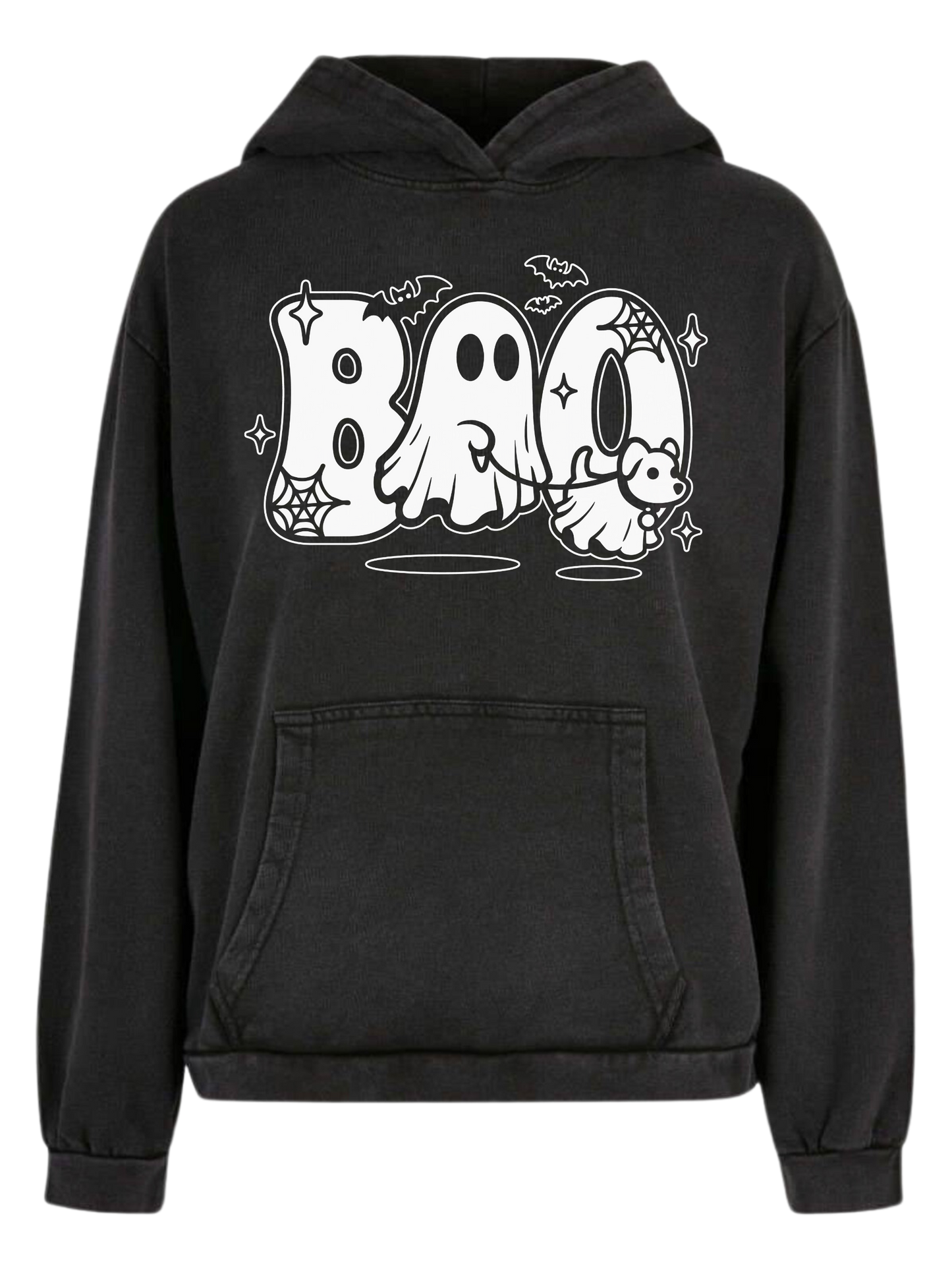 Ladies´ Acid Washed Oversize Hoodie "BOO"