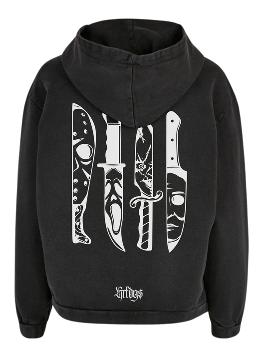 Ladies´ Acid Washed Oversize Hoodie "SCREAM"